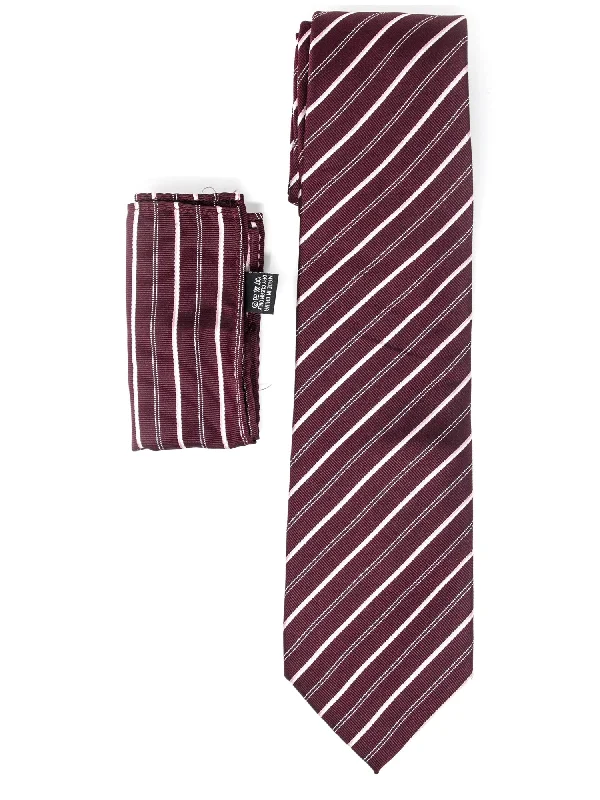 Burgundy And White Stripe