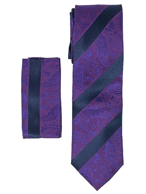 Dark Purple And Navy Paisley