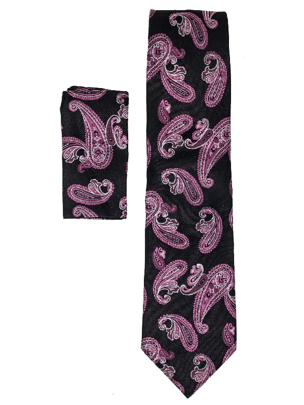 Black And Pink Paisley