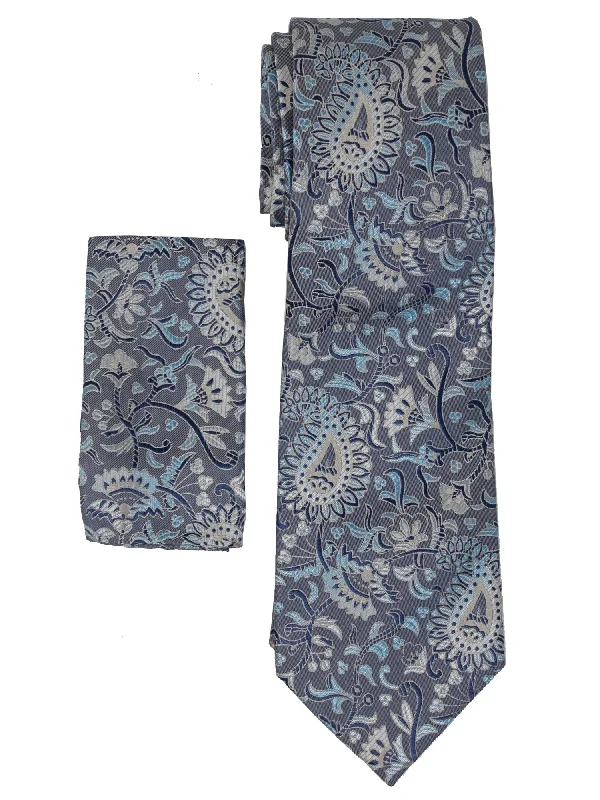 Gray And Blue Paisley