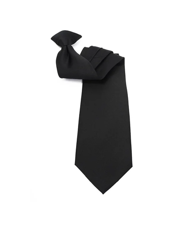 Men's tie for upscale business events-Men's Solid Color 19" Clip On Neck Tie