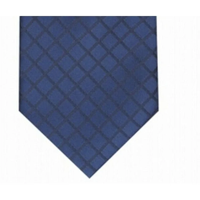 Stylish silk tie for formal wear-Perry Ellis Men's Alvan Solid Tie Navy Size Regular