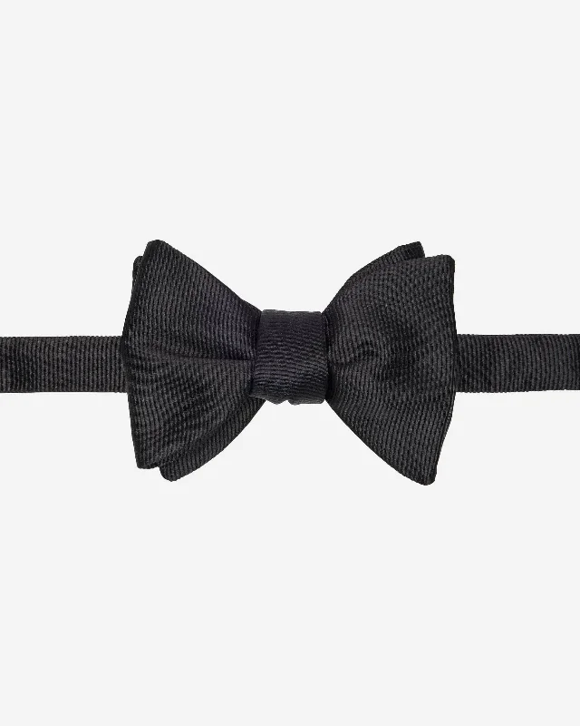 Luxury men's necktie for weddings-Ribbed Jumbo Evening Bow Tie