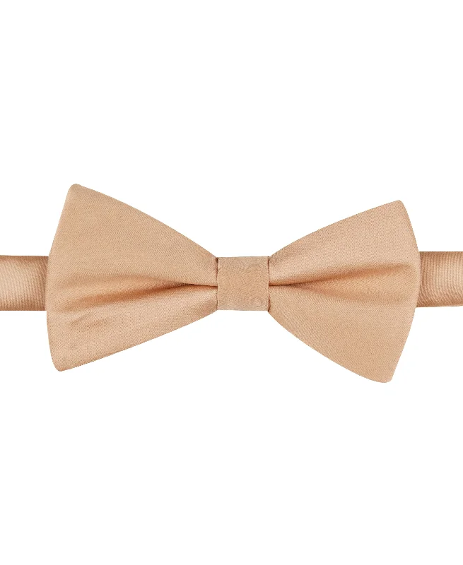 Men's tie for family gatherings and events-Sateen Solid Bow Tie