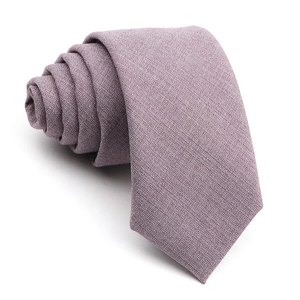 Designer tie for luxury business meetings-Classy Men Solid Mauve Skinny Tie