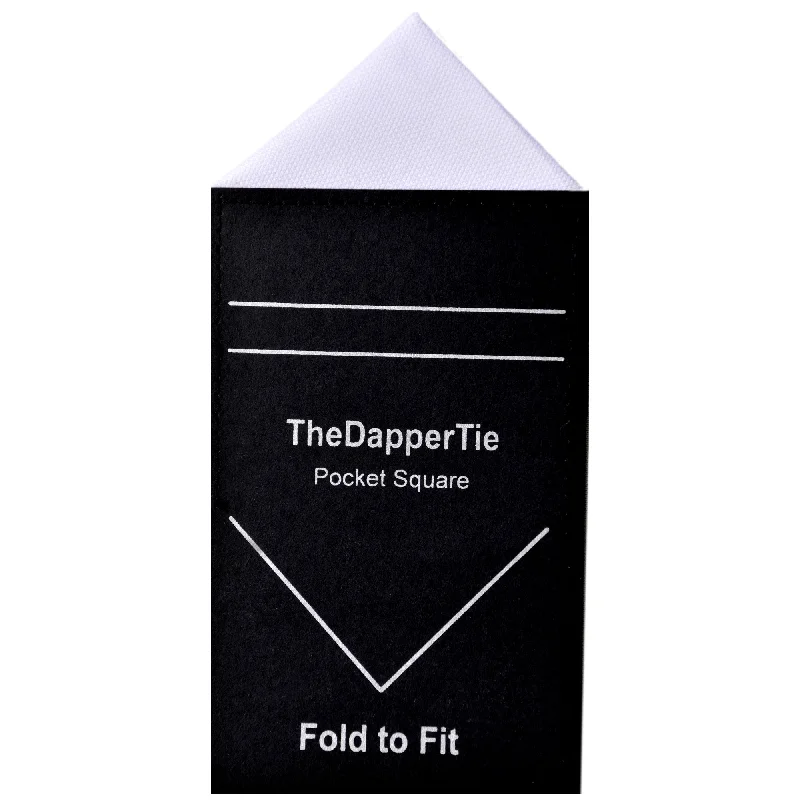 Men's tie for winter office wear-TheDapperTie - Men's Cotton Textured Triangle Pre Folded Pocket Square on Card