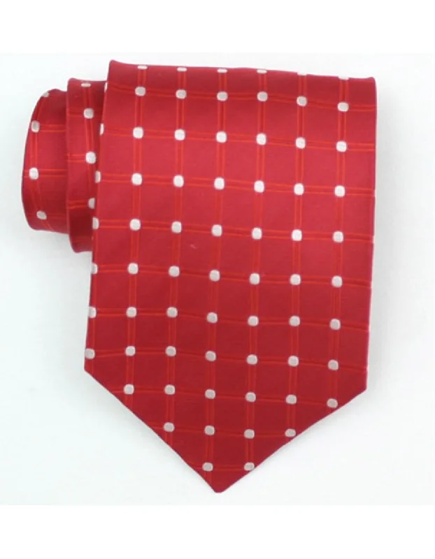 Men's tie for a formal lunch event-Red Dot Neck Tie