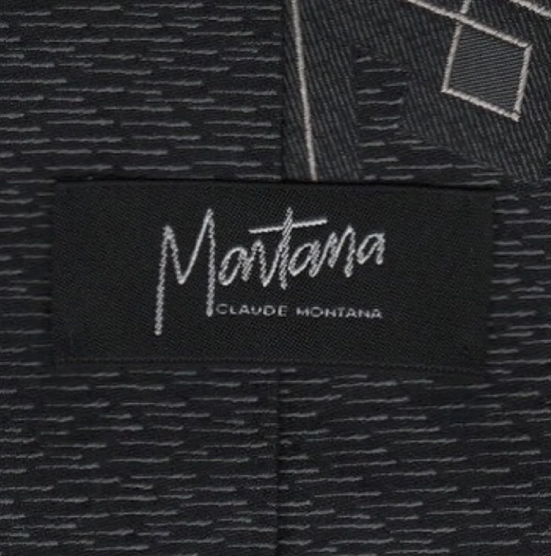 Luxury silk tie for corporate professionals-Vintage Montana by Claude Montana tie