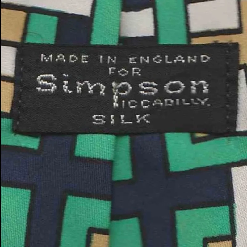 Designer men's tie with elegant design-Vintage Simpson Piccadilly tie