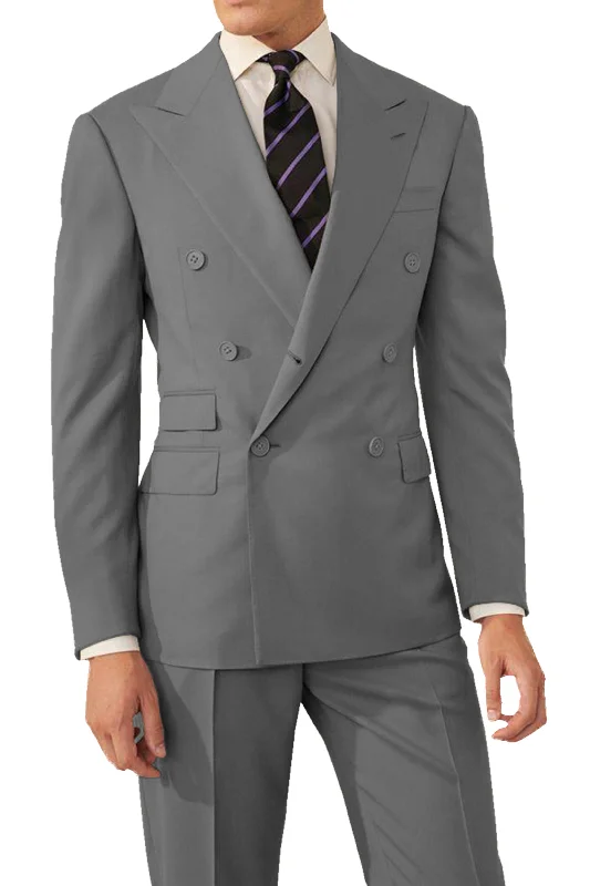 men's classic style wedding suits -2 Pieces Double Breasted Men's Suit  (Blazer+Pants)