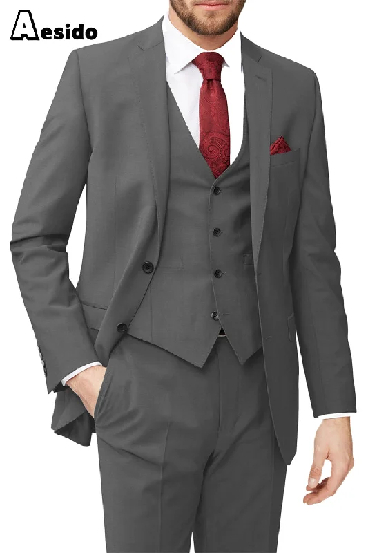 men's modern fit tuxedo for wedding -3 Piece Leisure Notch Lapel Jacket（Blazer+Vest+Pants）