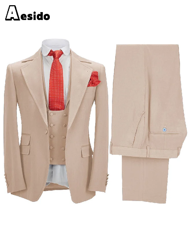 men's high-end business suits -3 Pieces Business Mens Suit (Blazer+vest+Pants)