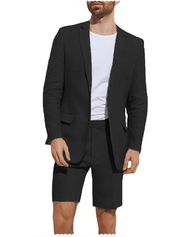 men's wedding tuxedo for groom -Summer 2 Pieces Casual Mens Suit (Blazer+Shorts)