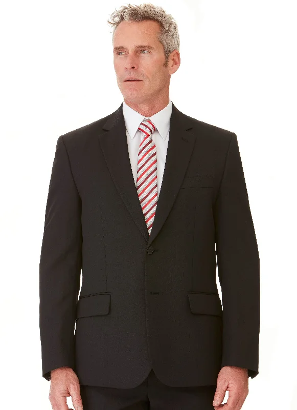 men's elegant grey suits -BARRABOOL CONTEMPORARY FIT JACKET - BLACK