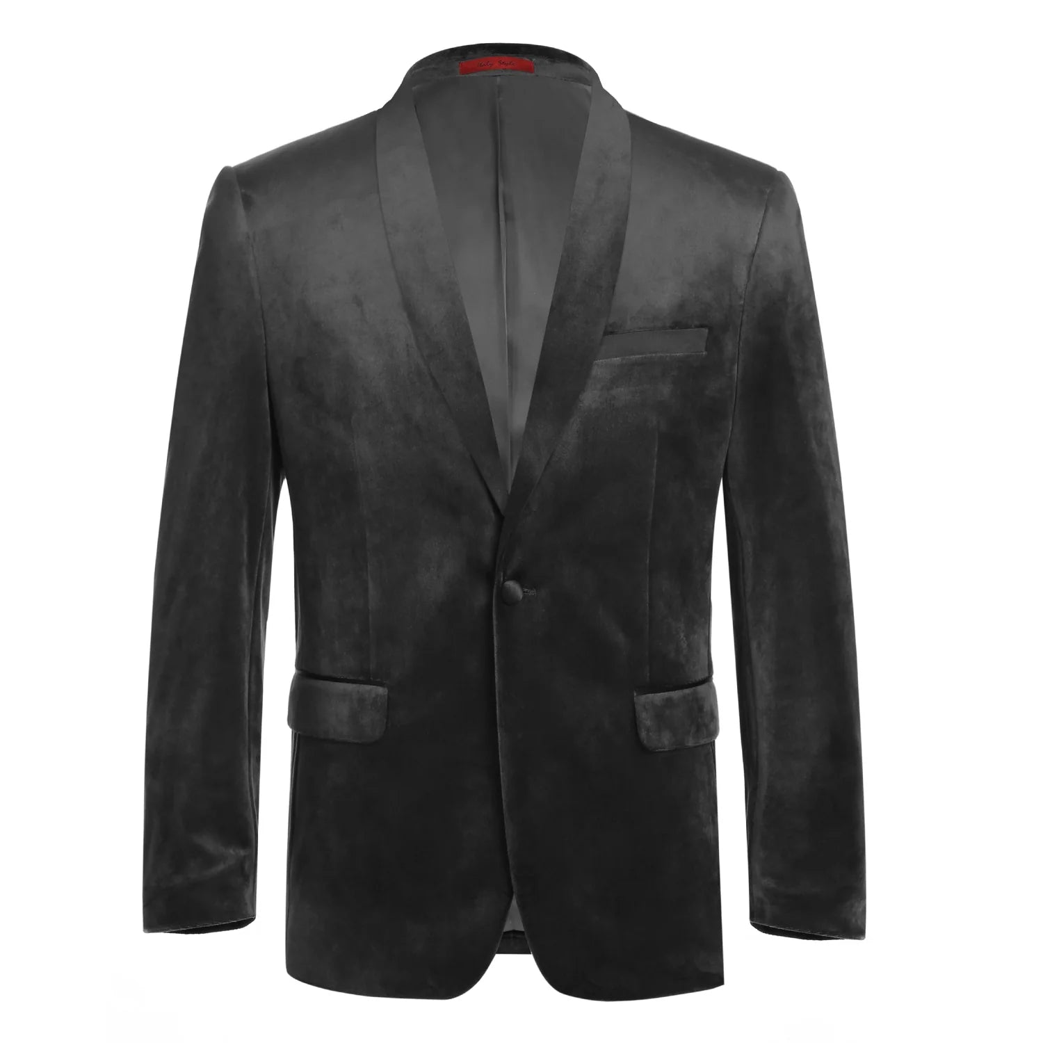 men's formal suit with suspenders -Velvet Black Solid Shawl lapel Dinner Jacket Tuxedo Rental