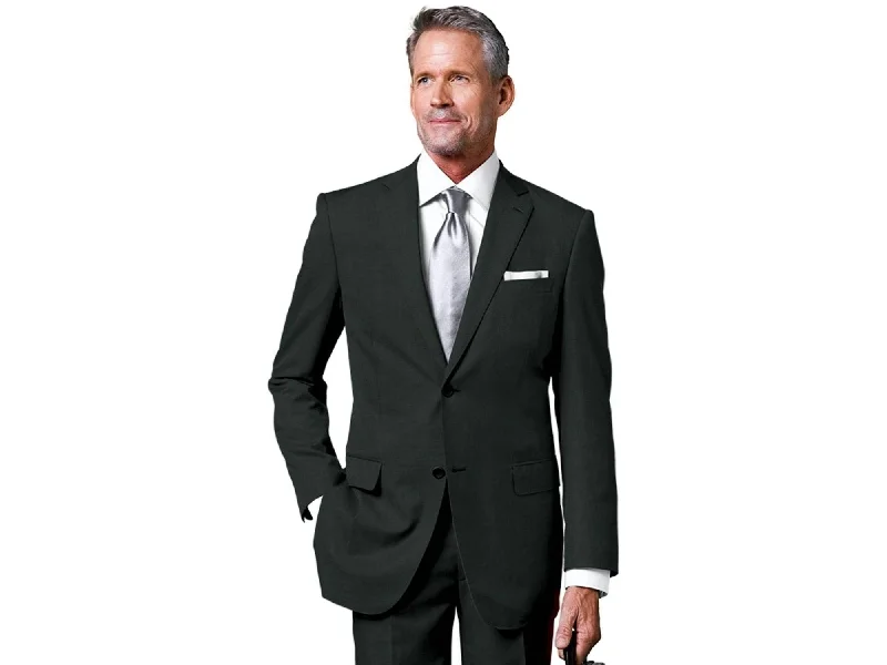 men's wedding suit with dress shirt -Black Suit Rental