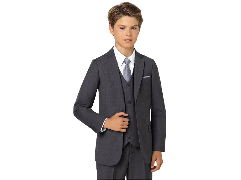 best men's business suit online -Boys Charcoal Suit Rental