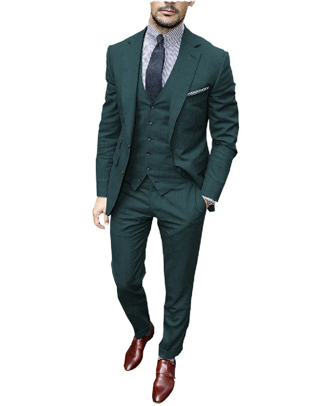 men's tailored summer suits -Formal 3 Piece Men's Suit(Blazer + Vest + Pants)