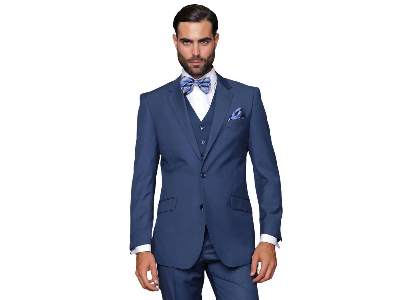 men's stylish black tuxedo jackets -French Blue Suit Rental