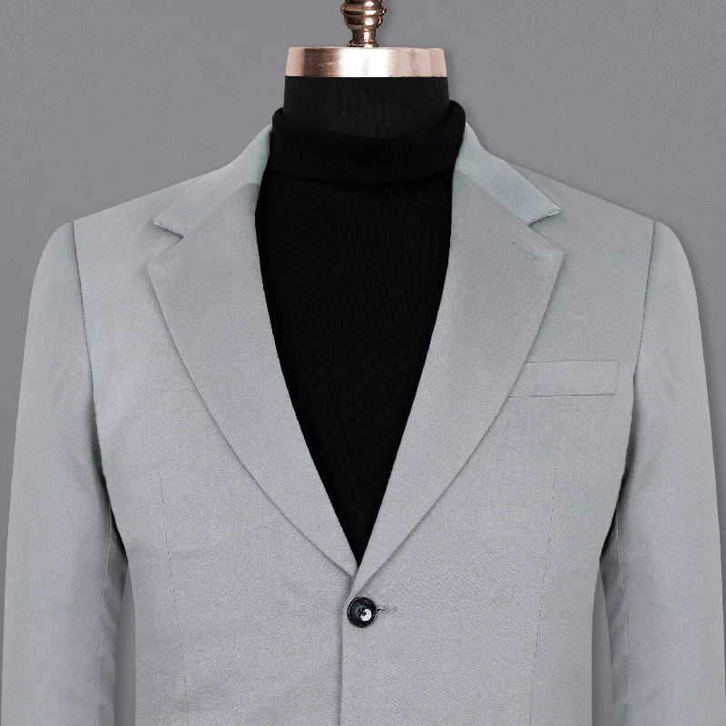 men's formal white tuxedo -French Gray Premium Cotton Blazer