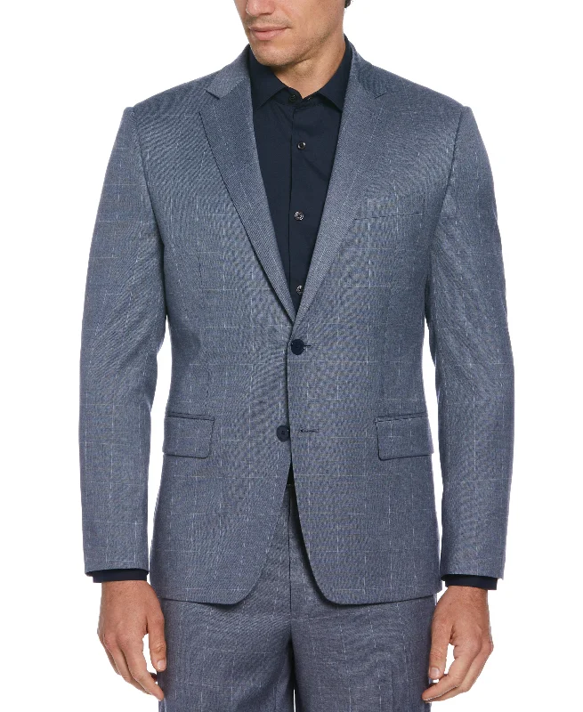 men's plaid wool business suits -Classic Fit Plaid Suit Jacket