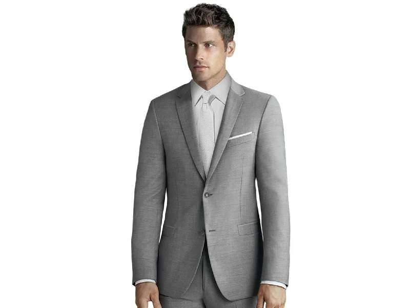 men's checked tuxedo for weddings -Light Grey Suit Rental