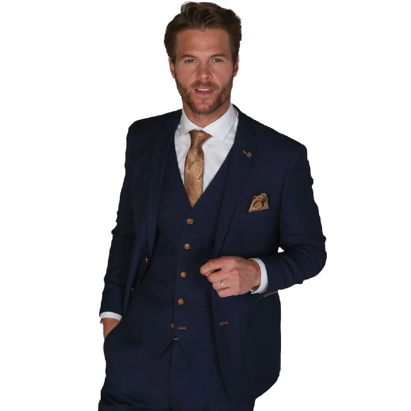 men's checked tuxedo for weddings -Mayfair- Men's Plain Navy Blazer Weddings & Prom