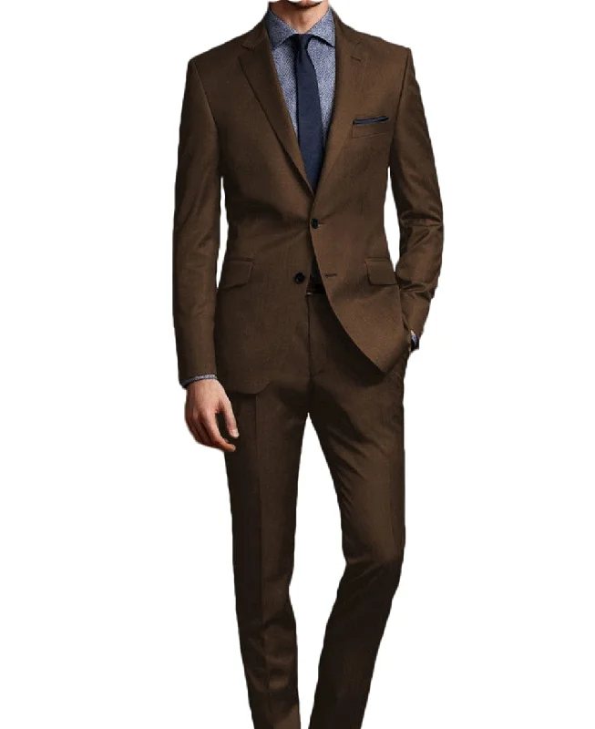 men's three-piece wool suit -Men Suit 2 Pieces Notch Lapel Single Breasted Jacket (Blazer+Pants)