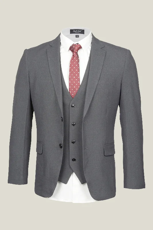 men's business suits with jacket -Mens Grey Suit