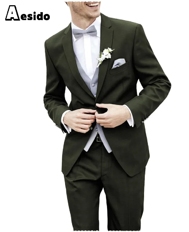 men's formal tuxedo for prom -Men's Suit 2 Pieces Double Buttons Notch Lapel Jacket (Blazer+Pants)