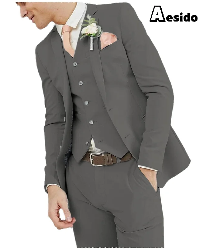 men's modern tuxedo suit with bowtie -Men's Suit 3 Pieces Single Buttons Notch Lapel Jacket（Blazer+Vest+Pants）