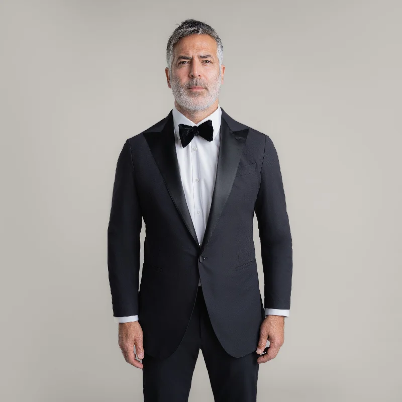 men's tailored dinner suits -Peak Lapel FlexTech Tuxedo Jacket