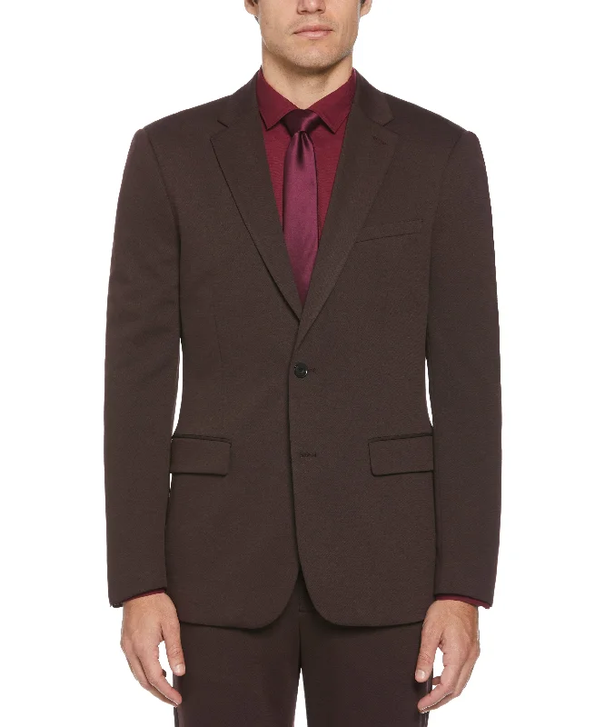 men's formal dinner tuxedo suits -Slim Fit Solid Knit Suit Jacket