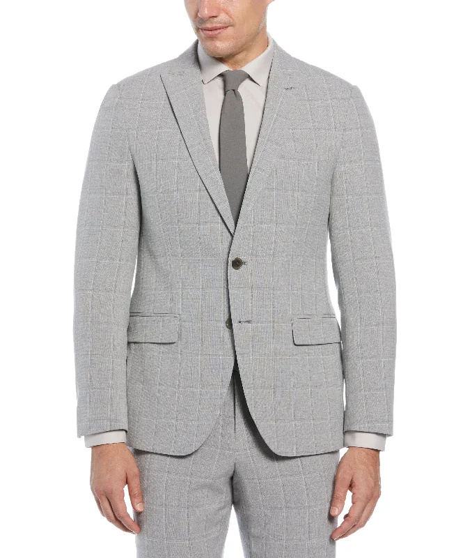 men's tailored tuxedo jacket sale -Slim Fit Windowpane Suit Jacket