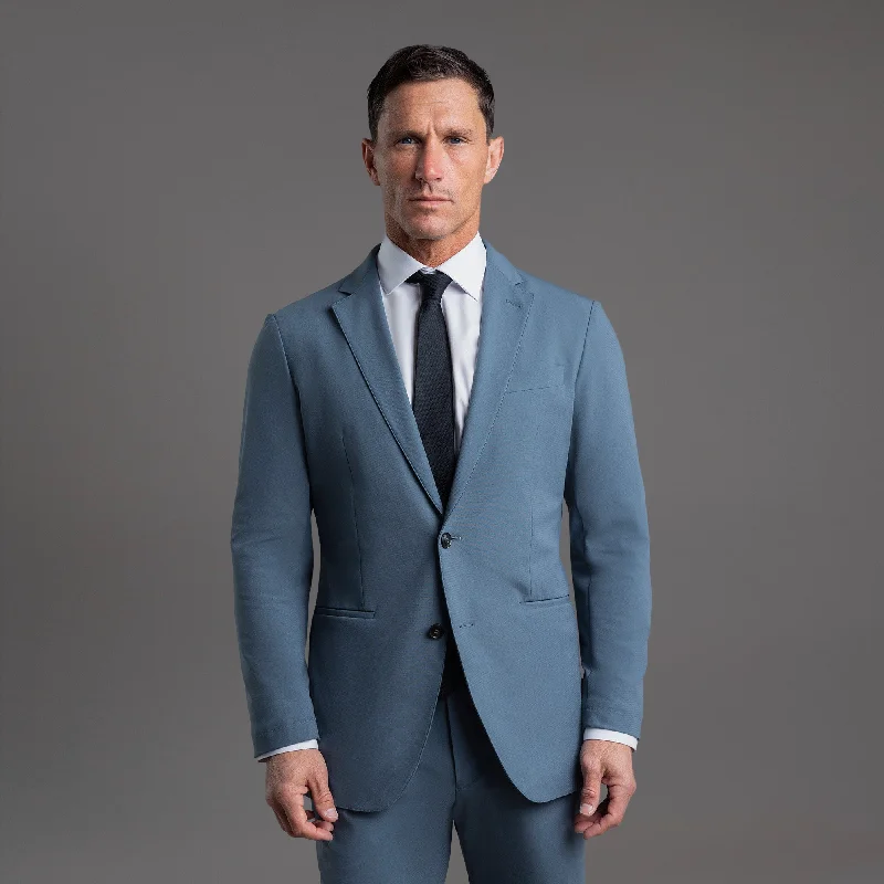 men's custom wedding tuxedo -Soho FlexTech Blazer - Smoke Blue