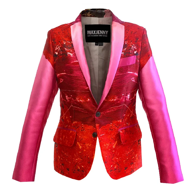 men's wool wedding tuxedo jackets -Woman´s blazer jacket österlen red pink