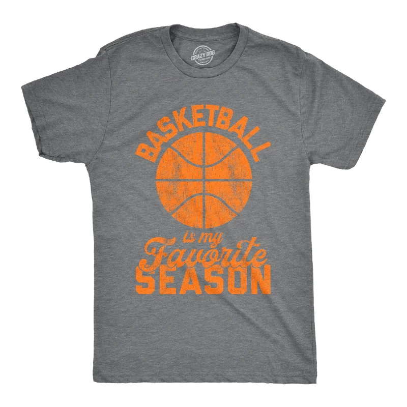 men's shirts with a casual fit-Basketball Is My Favorite Season Men's T Shirt