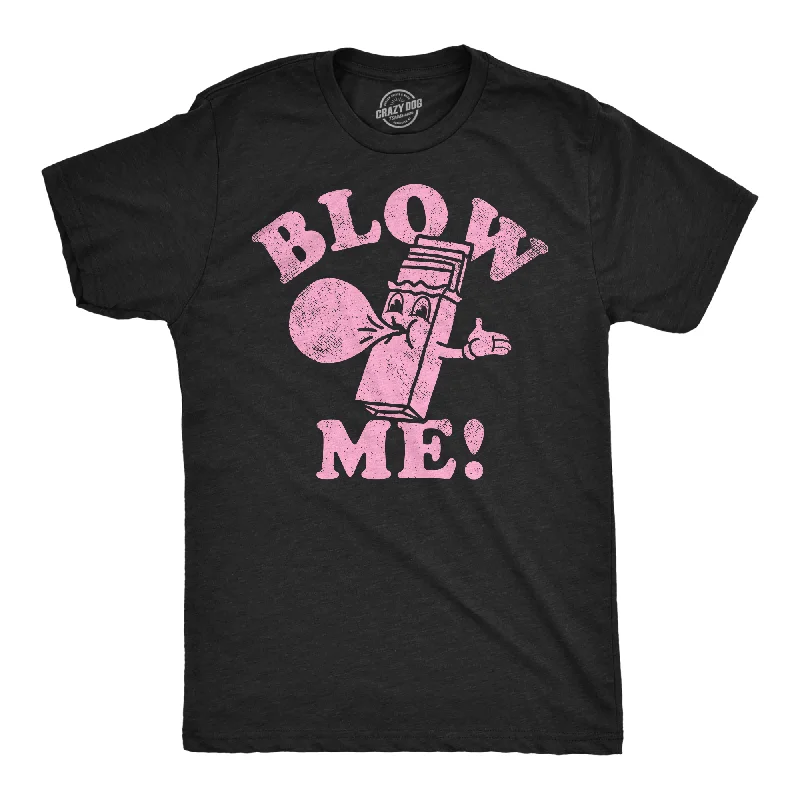 men's modern plaid shirts-Blow Me Gum Men's T Shirt