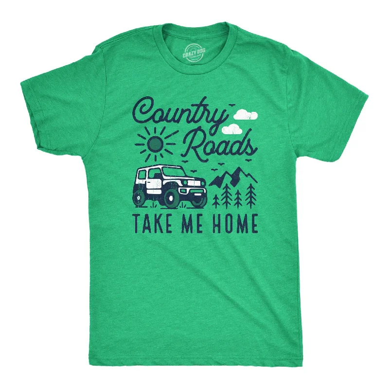 men's vintage-inspired shirts-Country Roads Take Me Home Men's T Shirt