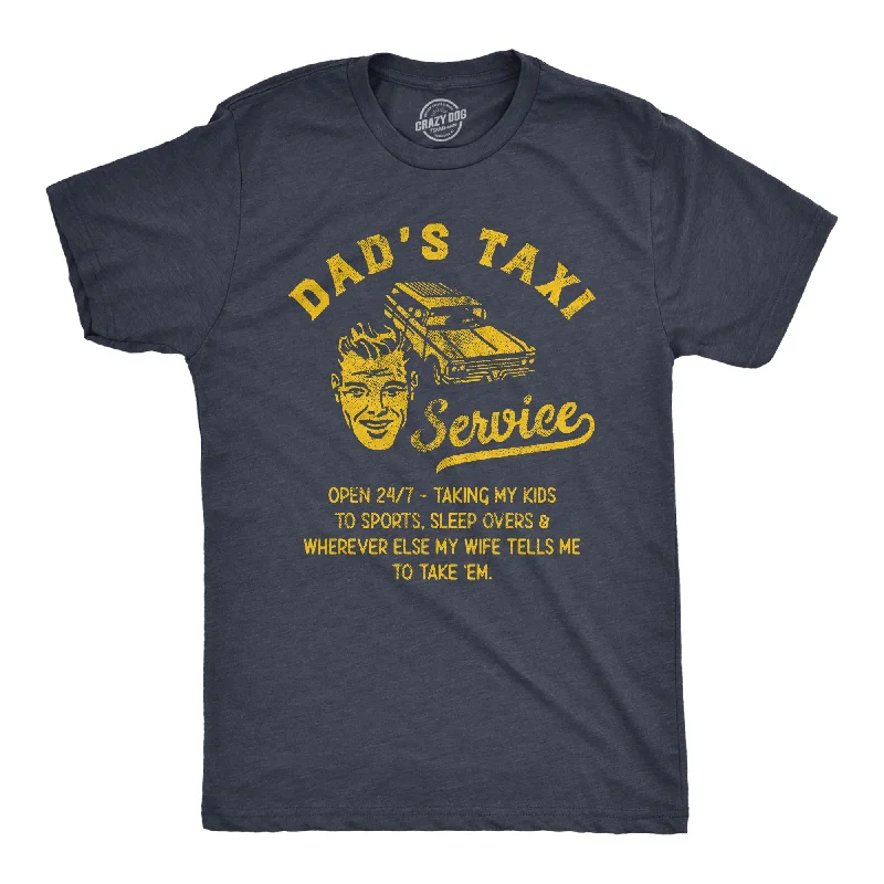 men's shirts for cool weather-Dads Taxi Service Men's T Shirt