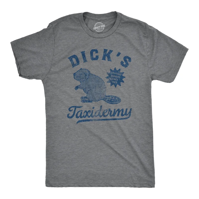 men's sharp dress shirts-Dicks Taxidermy Men's T Shirt