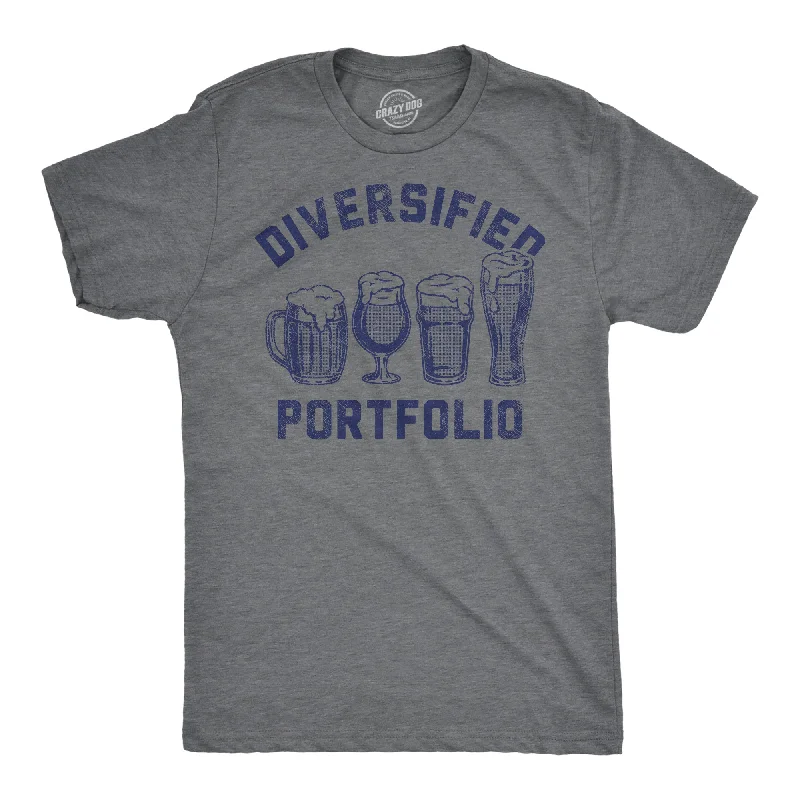 men's lightweight long sleeve shirts-Diversified Portfolio Beers Men's T Shirt