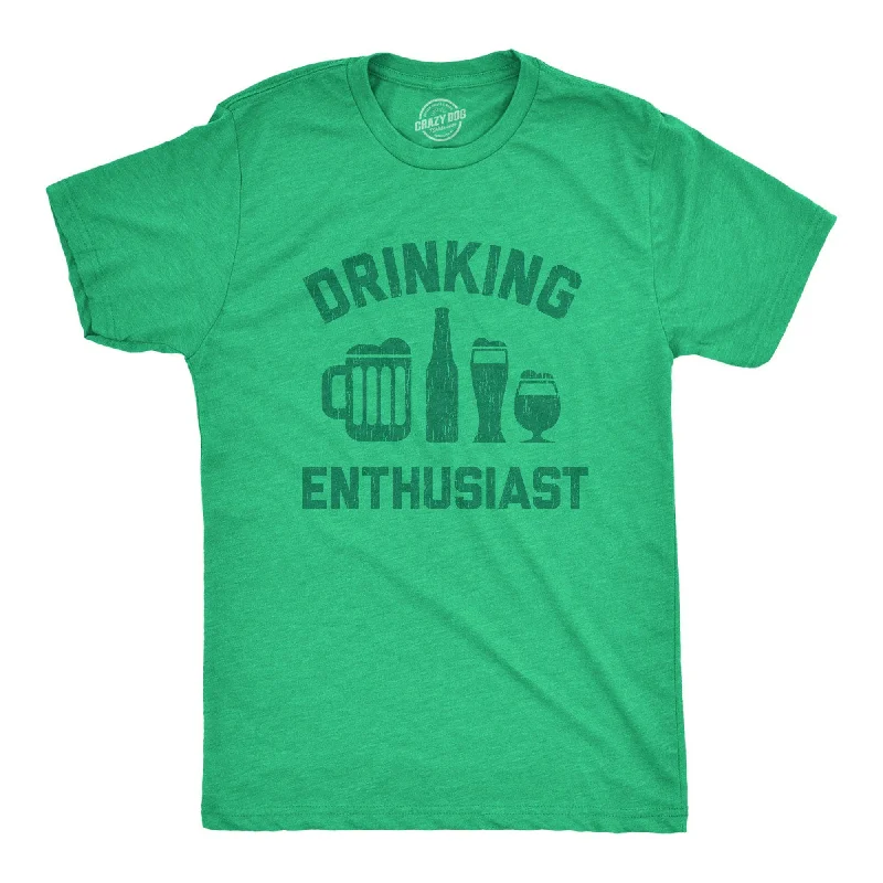 men's stylish short-sleeve shirts-Drinking Enthusiast Men's T Shirt