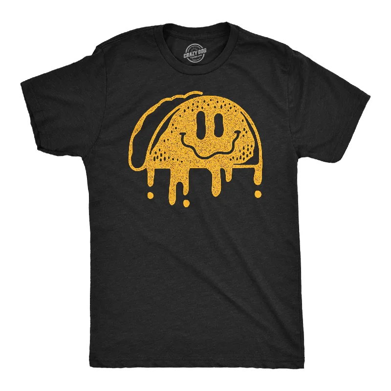 men's shirts with smooth, sleek finishes-Dripping Taco Smile Men's T Shirt