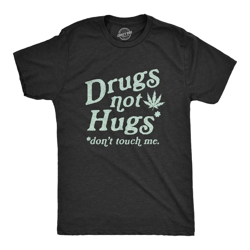 men's shirts for weekend trips-Drugs Not Hugs Coronavirus Men's T Shirt