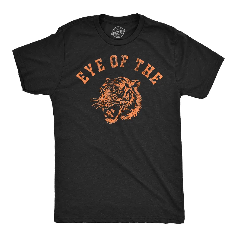 men's shirts with hidden button plackets-Eye Of The Tiger Men's T Shirt