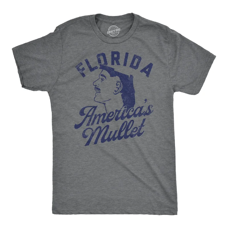 men's casual button-up shirts for every occasion-Florida Americas Mullet Men's T Shirt