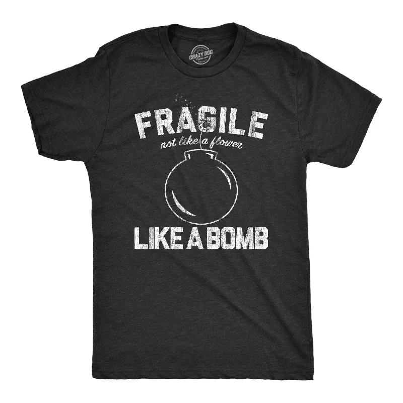 men's shirts for an evening out-Fragile Like A Bomb Men's T Shirt