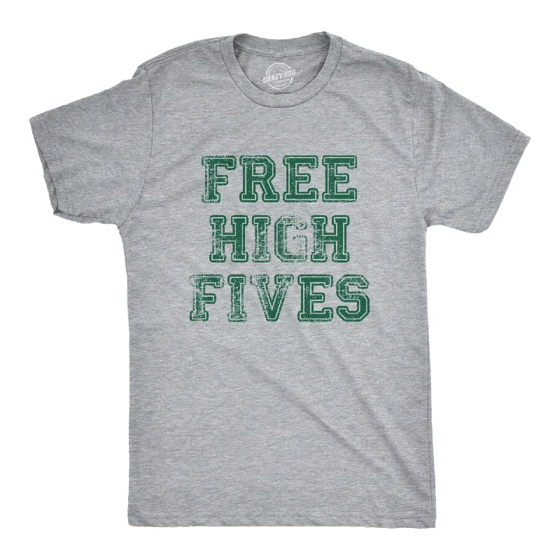 men's shirts for cool weather-Free High Fives Men's T Shirt