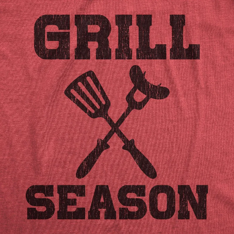 men's shirts for seasonal changes-Grill Season Men's T Shirt